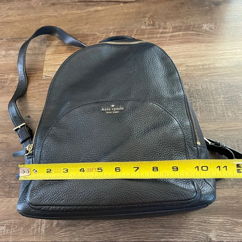 Kate Spade black leather backpack